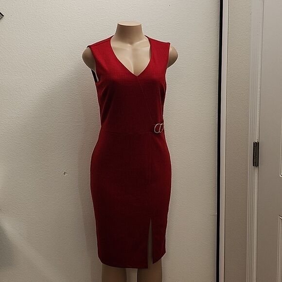 BRAND NEW ENFOCUS STUDIO V-NECK  SLEEVELESS WOMEN'S SHEATH DRESS - Picture 3 of 15